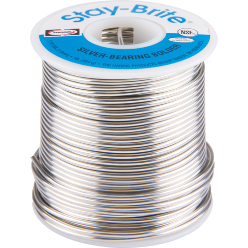 M&eacute;taux d'apport Stay-Brite, Sans plomb, 96 % d'&eacute;tain, 4 % d'argent, &acirc;me Plein, dia. 0,0625" EastCoast Offshore Supplies