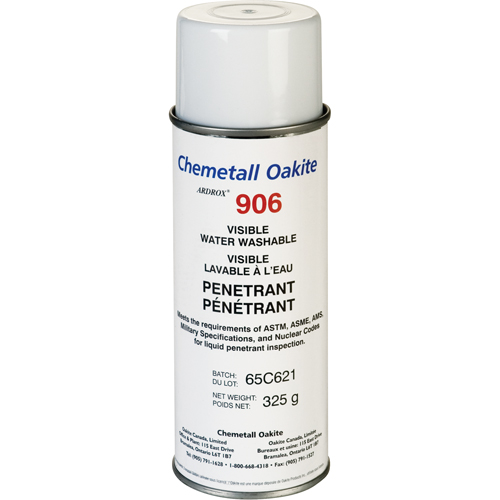 906 Water Washable Visible Penetrants, Aerosol Can EastCoast Offshore Supplies