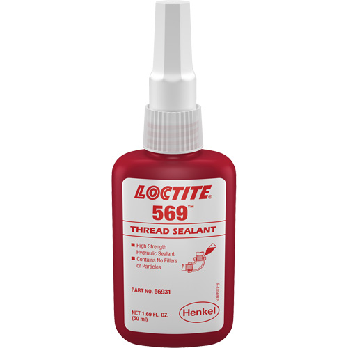 569 Hydraulic Thread Sealant, Bottle, 50 ml, -54° C - 149° C/-65° F - 300° F EastCoast Offshore Supplies
