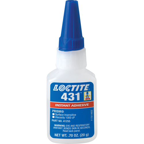 Adh&eacute;sif instantan&eacute;  431 pour toute surface, Transparent, Bouteille, 20 g EastCoast Offshore Supplies
