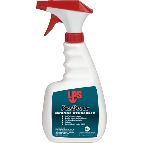 D&eacute;graissant orange PreSolve, Bouteille &agrave; g&acirc;chette EastCoast Offshore Supplies