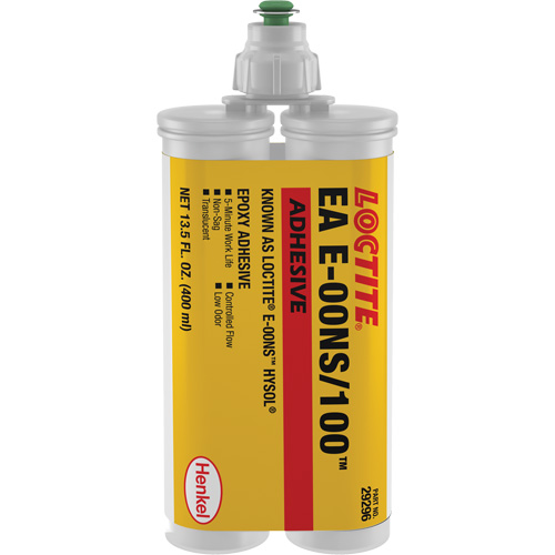 &eacute;poxyde Hysol E-00NS, 400 ml, Cartouche double, Deux composants, Translucide EastCoast Offshore Supplies