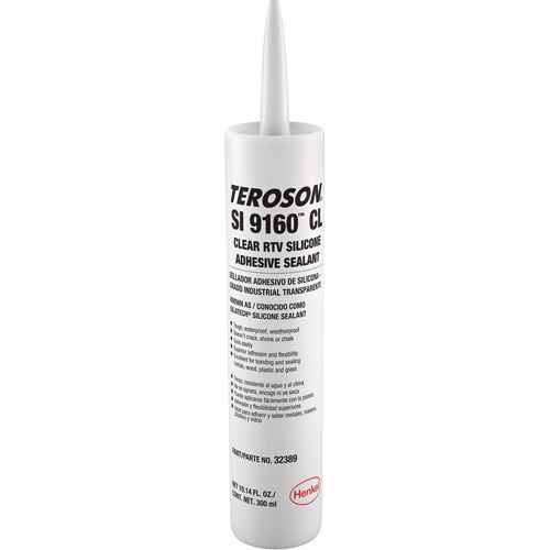 Teroson&reg; SI 9160 Silicone Sealant, Cartridge, Clear EastCoast Offshore Supplies