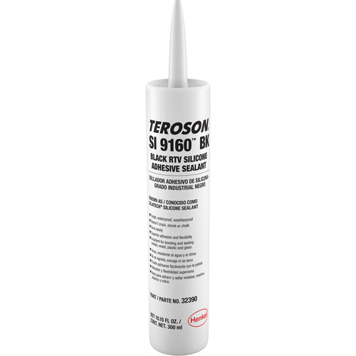 Scellant &agrave; la silicone Teroson SI 9160, Cartouche, Noir EastCoast Offshore Supplies