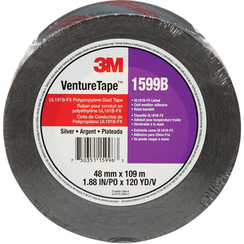 1599B Venture Tape Polypropylene Tape, 3 mils, Silver, 48 mm (2") x 109.7 m (359.9') EastCoast Offshore Supplies