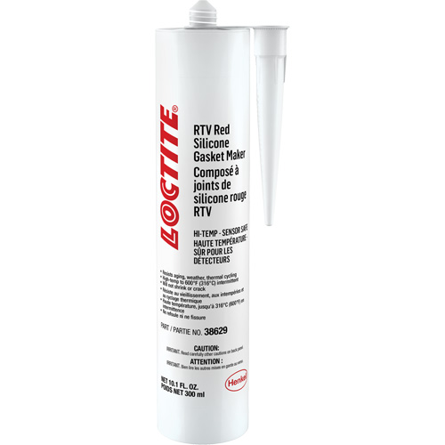 Scellant au silicone haute temp&eacute;rature RTV 596, Cartouche, Rouge EastCoast Offshore Supplies