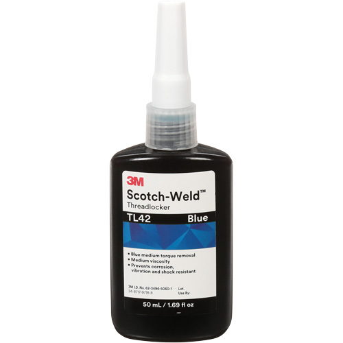 Scotch-Weld Threadlocker TL42, Blue, Medium, 50 ml, Bottle EastCoast Offshore Supplies