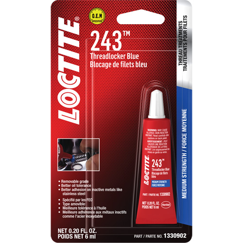 243 Threadlocker, Blue, Medium, 6 ml, Tube EastCoast Offshore Supplies