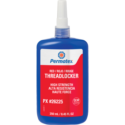 Permanent Strength Threadlocker, Red, High, 250 ml, Bottle EastCoast Offshore Supplies