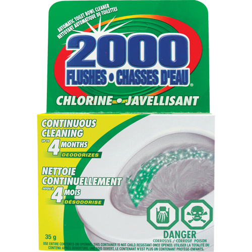 2000 Flushes&reg; Bleach Toilet Bowl Cleaner, 35 g, Tablet EastCoast Offshore Supplies