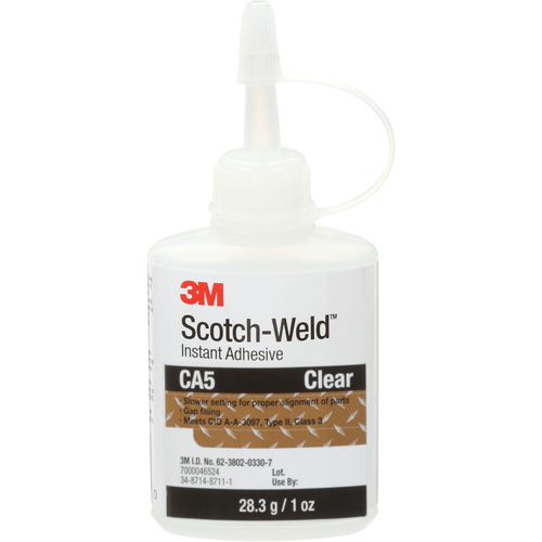 Scotch-Weld Instant Adhesive CA5, Clear, Bottle, 1 oz. EastCoast Offshore Supplies