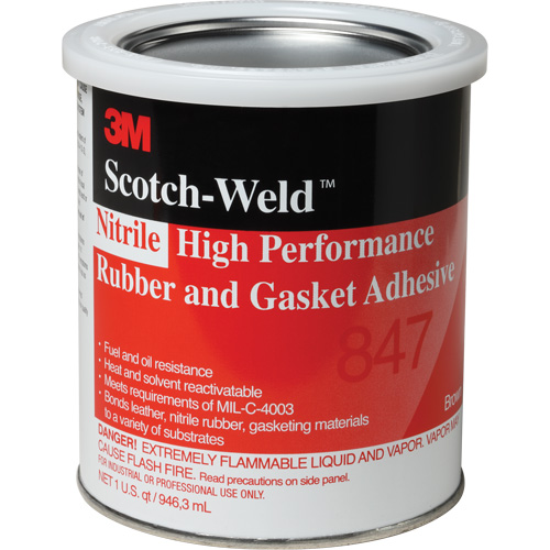 Adh&eacute;sif haute performance pour caoutchouc et joints Scotch-Weld, Gallon, Brun EastCoast Offshore Supplies