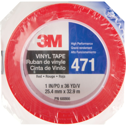 471 Vinyl Tape, 25.4 mm (1") W x 32.9 m (108') L, 5.3 mils, Red EastCoast Offshore Supplies