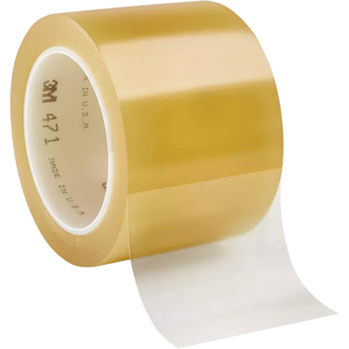Ruban en vinyle 471, 76,2 mm (3") la x 32,9 m (108') lo, 5,2 mils, Transparent EastCoast Offshore Supplies