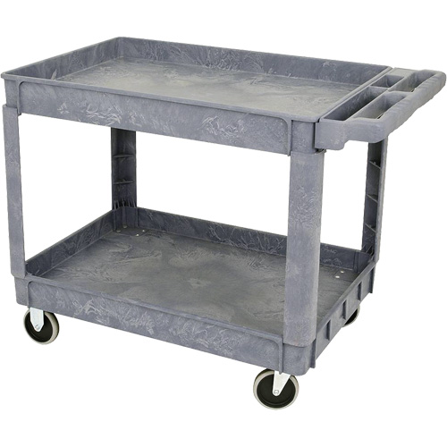 JPTC-3624 Chariot d'atelier robuste en polypropyl&egrave;ne, 2 niveaux, 46" la x 25-1/2" p x 33-1/4" h, 500 lb Cap EastCoast Offshore Supplies