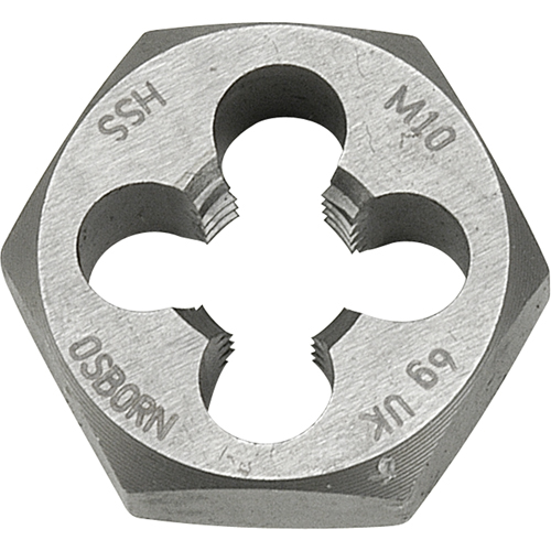 Hexagonal Rethreading Die, 7/10" Dia., 1/8"-40 Thread, High Speed Steel EastCoast Offshore Supplies