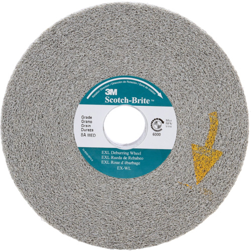 Meules d'&eacute;barbage EXL Scotch-Brite, 6" x 1", Arbre de 1", Oxyde d'aluminium EastCoast Offshore Supplies