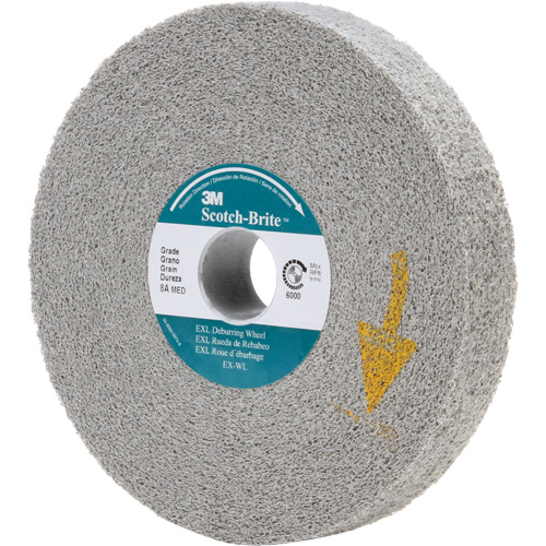 Meules d'&eacute;barbage EXL Scotch-Brite, 6" x 1", Arbre de 1", Oxyde d'aluminium EastCoast Offshore Supplies