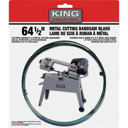 Bandsaw Metal Blade, Carbon Steel, 64-1/2" L x 1/2" W x 0.025" Thick, 24 TPI EastCoast Offshore Supplies