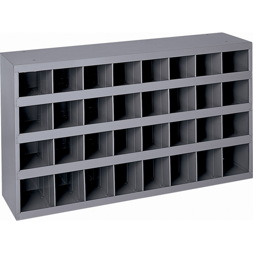 Steel Storage Bin Cabinet, 34-3/4" W x 8-1/2" D x 19-1/4" H, Grey EastCoast Offshore Supplies