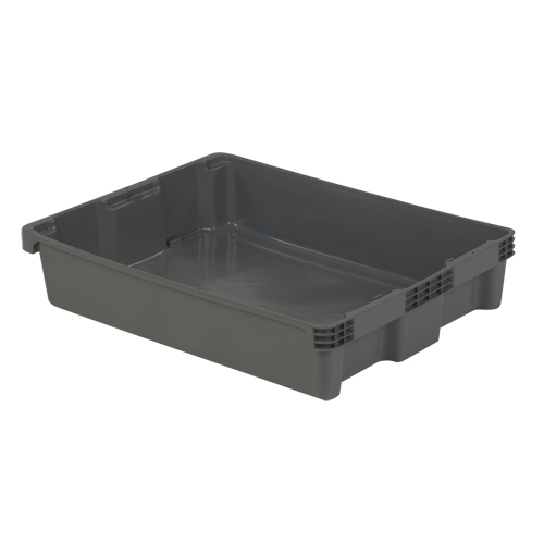 Contenants Stack-N-Nest Polylewton, 6,1" x 29,6" x 22,4", Gris EastCoast Offshore Supplies