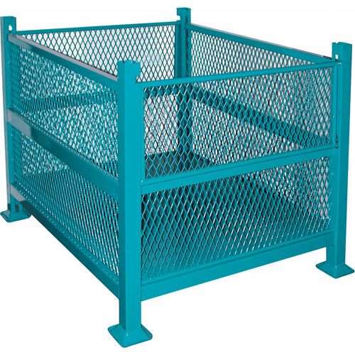 Open Mesh Containers, 2 Drop Gates, 3000 lbs. Capacity, 34.5" W x 40.5" D x 32.25" H EastCoast Offshore Supplies