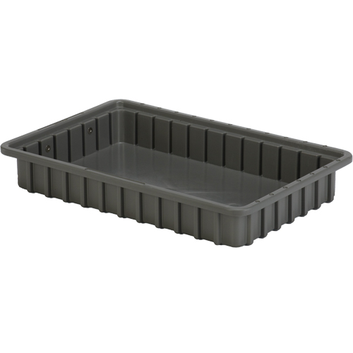 Divider Box&reg; Containers, Polyethylene, 16.5" W x 10.9" D x 2.5" H, Grey EastCoast Offshore Supplies