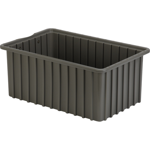 Divider Box&reg; Containers, Polyethylene, 16.5" W x 10.9" D x 7" H, Grey EastCoast Offshore Supplies
