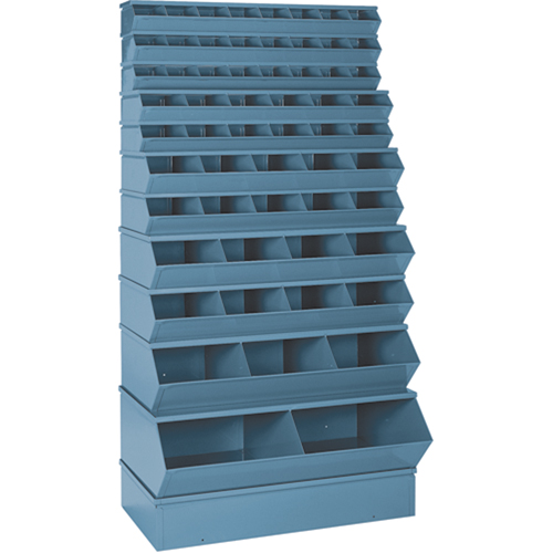 Sectional Bin Units, 100 lbs. Cap., 37" W x 8" D x 4-1/2" H, Blue EastCoast Offshore Supplies