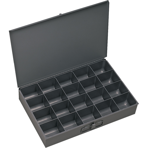 Compartment Scoop Boxes, Steel, 20 Slots, 13-3/8" W x 9-1/4" D x 2" H, Grey EastCoast Offshore Supplies