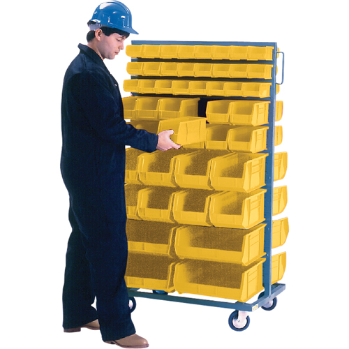 Double-Sided Mobile Bin Rack, Double-sided, 96 bins, 36" W x 24" D x 63" H EastCoast Offshore Supplies