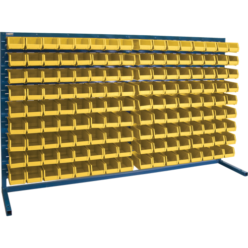 Rayonnage &agrave; persienne avec bacs, 144 bacs, 72" la x 15" p x 40" h EastCoast Offshore Supplies
