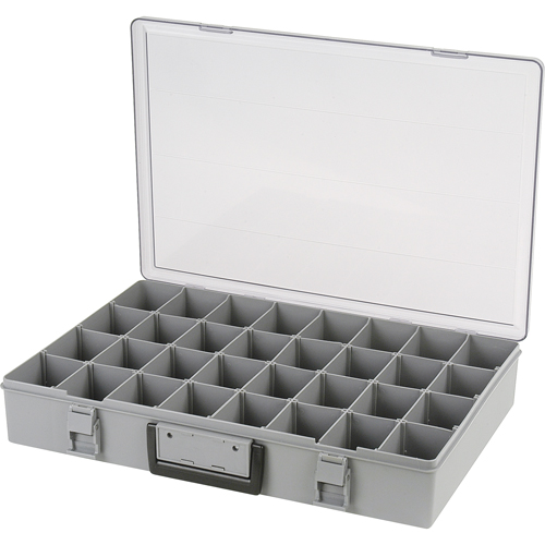 Boîte &agrave; compartiments, Plastique, 32 compartiments, 18-1/2" la x 13" p, 3" h, Gris EastCoast Offshore Supplies