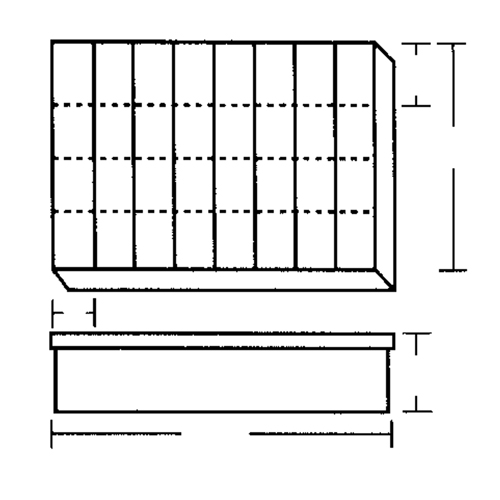 Boîte &agrave; compartiments, Plastique, 32 compartiments, 18-1/2" la x 13" p, 3" h, Gris EastCoast Offshore Supplies