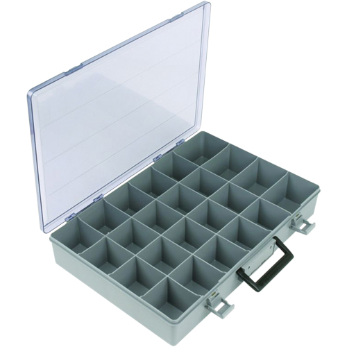 Boîte &agrave; compartiments, Plastique, 24 compartiments, 15-1/2" la x 11-3/4" p, 2-1/2" h, Gris EastCoast Offshore Supplies