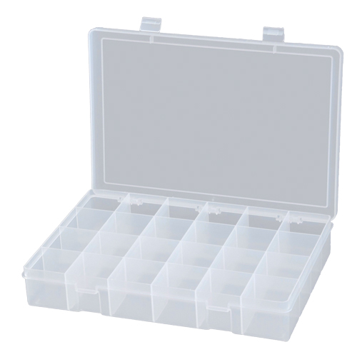 Compact Polypropylene Compartment Cases, 13-1/8" W x 9" D x 2-5/16" H, 24 Compartments EastCoast Offshore Supplies