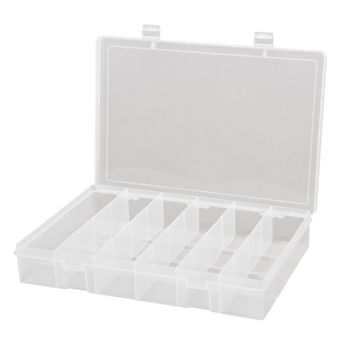 Compact Polypropylene Compartment Cases, 13-1/8" W x 9" D x 2-5/16" H, 6 Compartments EastCoast Offshore Supplies