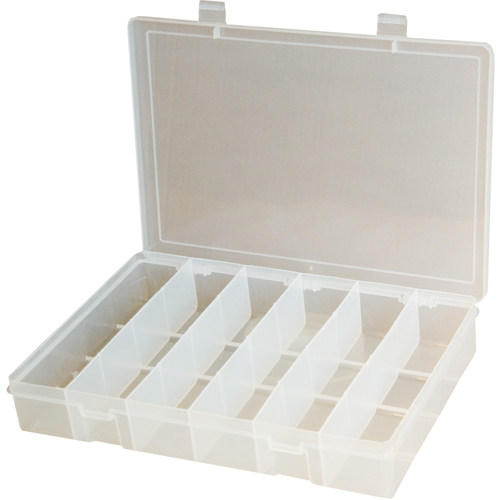 Boîtes &agrave; compartiments compactes en polypropyl&egrave;ne, 11" la x 6-3/4" p x 1-3/4" h, 6 compartiments EastCoast Offshore Supplies