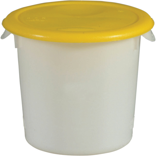 Round Storage Containers, 7-4/5" H x 8-1/2" D, 3.79 L Capacity, White EastCoast Offshore Supplies