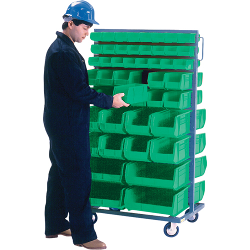 Support mobile deux c&ocirc;t&eacute;s pour bacs, &agrave; deux c&ocirc;t&eacute;s, 96 bacs, 36" la x 24" p x 63" h EastCoast Offshore Supplies