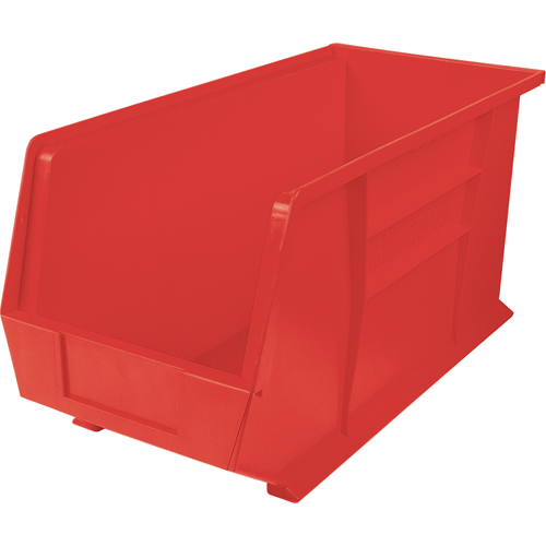 Bacs ultra empilable & suspendable, 8-1/4" la, 9" h x 18" p, Rouge EastCoast Offshore Supplies