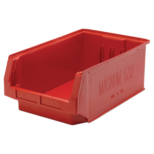 Contenants g&eacute;ants empilables, 12,375" la x 19,75" p x 7,875" h, Rouge EastCoast Offshore Supplies