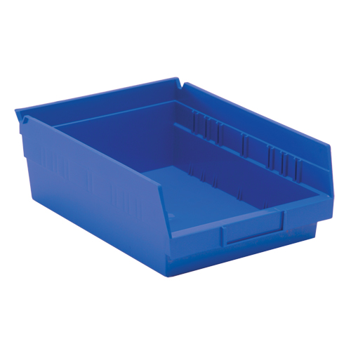 Bacs de rangement pour tablettes, 8-3/8" la x 4" H x 11-5/8" p, Bleu, Capacit&eacute; 30 lb EastCoast Offshore Supplies