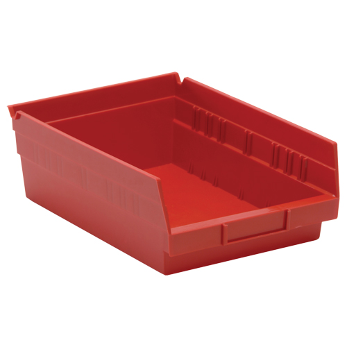 Bacs de rangement pour tablettes, 8-3/8" la x 4" H x 11-5/8" p, Rouge, Capacit&eacute; 30 lb EastCoast Offshore Supplies