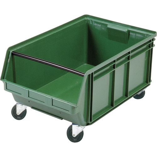 Bac g&eacute;ant empilable et mobile, 11-7/8" ha x 18-3/8" la x 29" p, Capacit&eacute; de 150 lb, Vert EastCoast Offshore Supplies