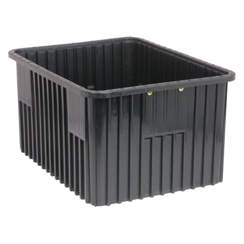 Conductive Dividable Grid Containers, Polypropylene, 17-1/2" W x 22-1/2" D x 12" H, Black EastCoast Offshore Supplies