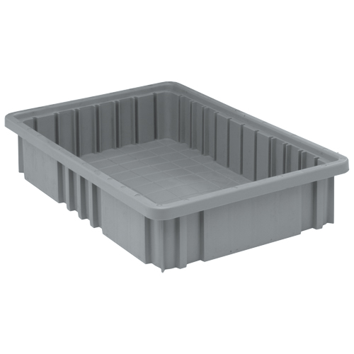 Divider Box&reg; Containers, Plastic, 16.5" W x 10.9" D x 3.5" H, Grey EastCoast Offshore Supplies