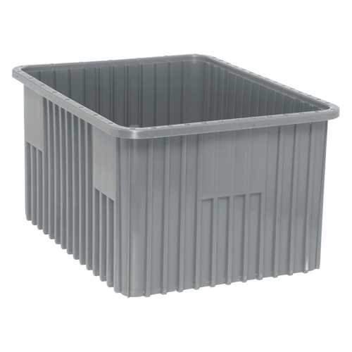Divider Box&reg; Containers, Plastic, 22.5" W x 17.5" D x 12" H, Grey EastCoast Offshore Supplies