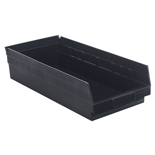 Bac pour &eacute;tag&egrave;re &eacute;conomique, 8-3/8" la, 4" h x 17-7/8" p, Noir EastCoast Offshore Supplies
