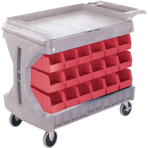 PROCART, GRAND A/36 BACS BLEU #CB099, &agrave; deux c&ocirc;t&eacute;s, 36 bacs, 45-5/18" la x 24" p x 34-3/4" h EastCoast Offshore Supplies